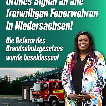 🔥 Großes Signal an alle freiwilligen Feuerwehren in Niedersachsen!

✊🏾 Wir als rot-grüne Koalition haben eine Reform des...